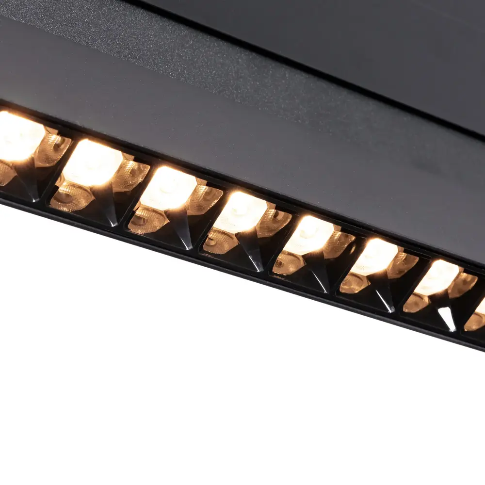 Qub Adjustable Line Dots 6 - Magnetic Rail Lighting - 48V - Black - Zigbee