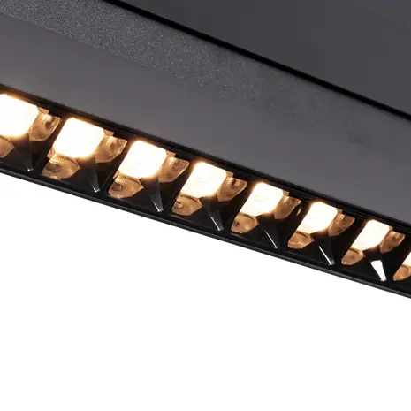 Qub Verstellbare Line Dots 6 - Magnetische Schienenbeleuchtung - 48V - Schwarz - Zigbee