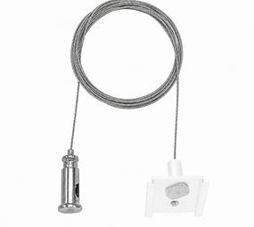 Qub Pendelset voor 1-fase Railverlichting | Wit, 2m, Instelbare Lengte Qub Pendelset voor 1-fase Railverlichting | Wit, 2m, Instelbare Lengte