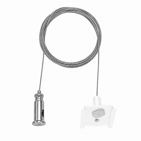 Qub Ensemble de Suspension pour Éclairage sur Rail Monophasé – Blanc, 2m, Longueur Réglable Qub Ensemble de Suspension pour Éclairage sur Rail Monophasé – Blanc, 2m, Longueur Réglable