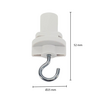 Adaptateur pour rail triphasé avec crochet - Blanc Adaptateur pour rail triphasé avec crochet - Blanc