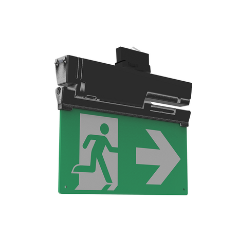 3-Phase Emergency Exit Sign Mira - 3 Hours - Black 3-Phase Emergency Exit Sign Mira - 3 Hours - Black