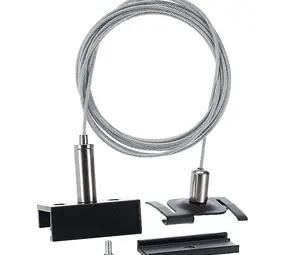 Pendelset 2 meter | Zwart | Voor systeemplafond | 3-fase rail Pendelset 2 meter | Zwart | Voor systeemplafond | 3-fase rail