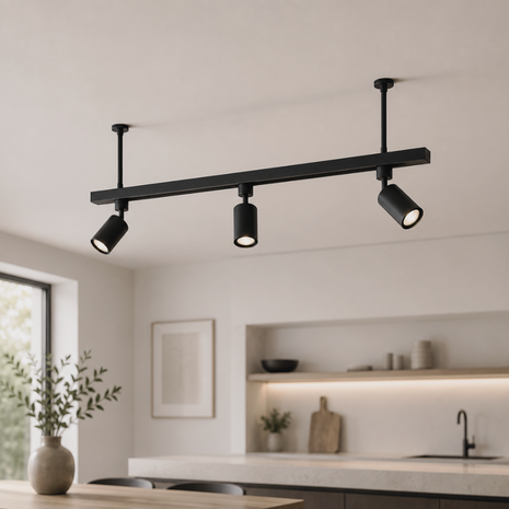 Suspension kit 10.6 cm for 1 circuit, 3 circuit and magnetic track lighting - White Suspension kit 10.6 cm for 1 circuit, 3 circuit and magnetic track lighting - White