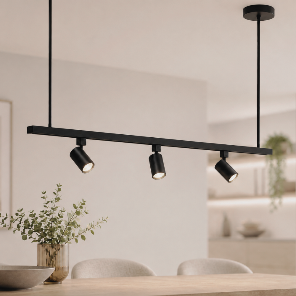 Ophangset met voeding voor 1 fase, 3 fase en magneet railverlichting - Wit