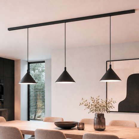 Qub Viano Hanglamp - Smart Zigbee - Magneet Railverlichting - 48V - Zwart Qub Viano Hanglamp - Smart Zigbee - Magneet Railverlichting - 48V - Zwart