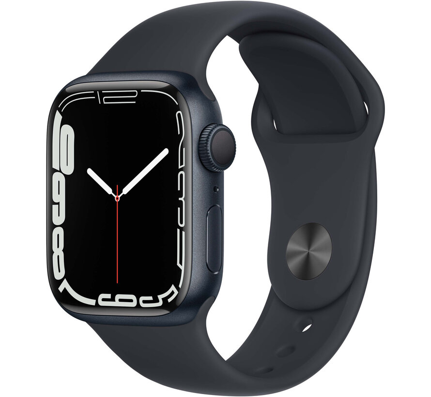 Apple Watch Series 7 41mm Middernacht Aluminium Middernacht Sportband