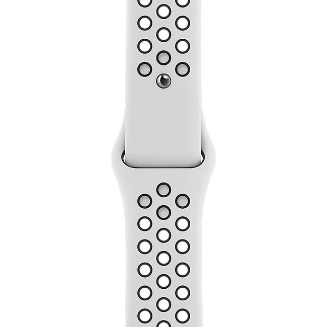 Apple Watch Nike Series 6 44mm Zilver Aluminium Witte Sportband
