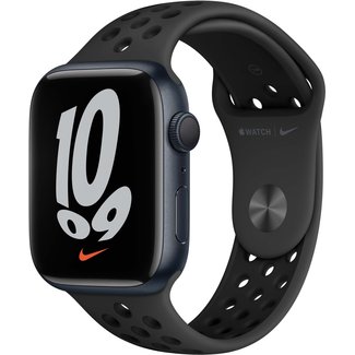 Apple Apple Watch Nike Series 7 41mm Middernacht Aluminium Zwarte Sportband