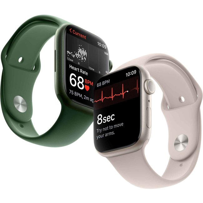 Apple Watch Series 7 4G 41mm Witgoud Aluminium Crème Sportband