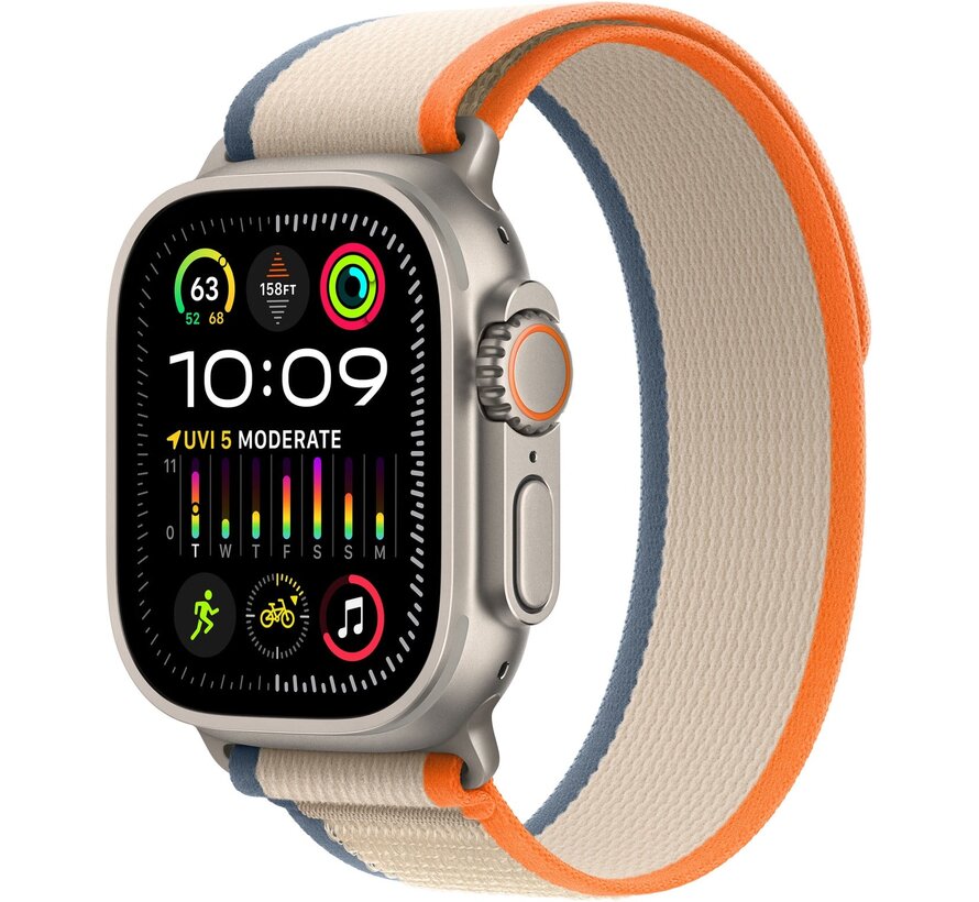 Apple Watch Ultra 2 4G 49mm Trail Band Oranje/Beige M/L
