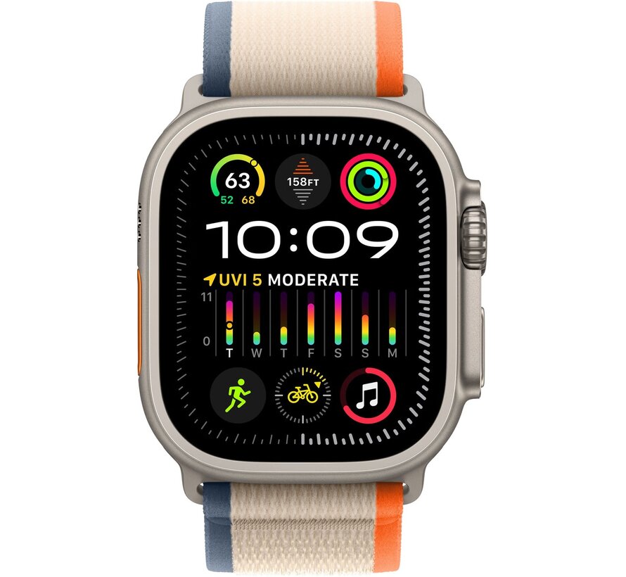 Apple Watch Ultra 2 4G 49mm Trail Band Oranje/Beige M/L
