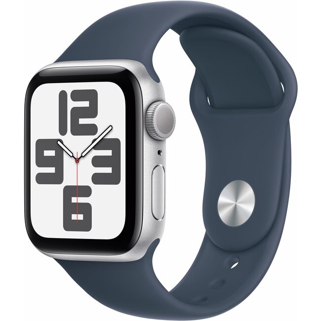 Apple Watch SE (2022) 40mm Zilver Aluminium Sportband M/L