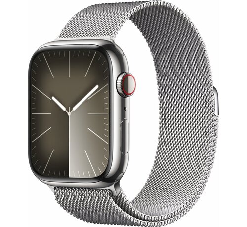 Apple Apple Watch Series 9 4G 45mm Zilver Rvs Milanese Polsband