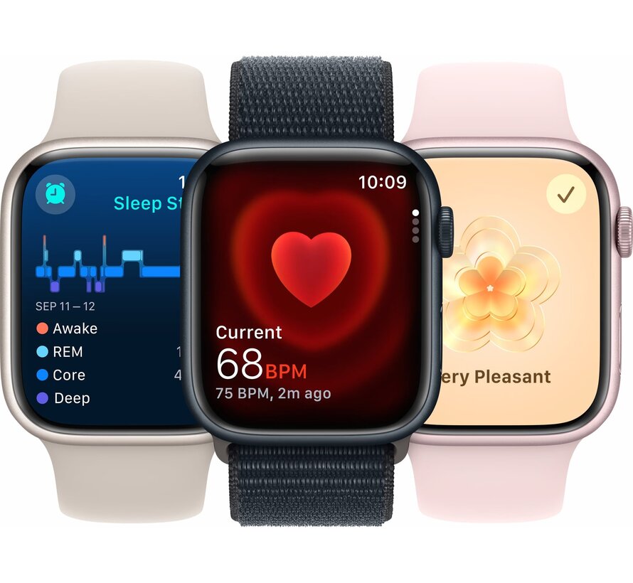 Apple Watch Series 9 4G 45mm Zilver Rvs Milanese Polsband