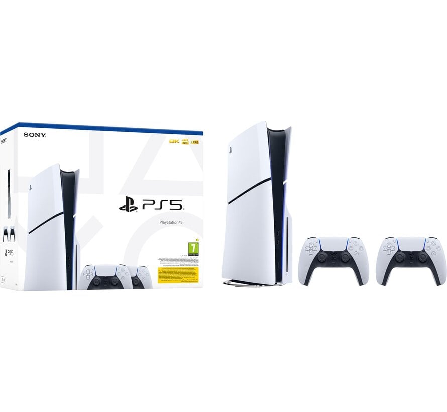 PlayStation 5 Slim Disc Edition + Extra Controller Wit