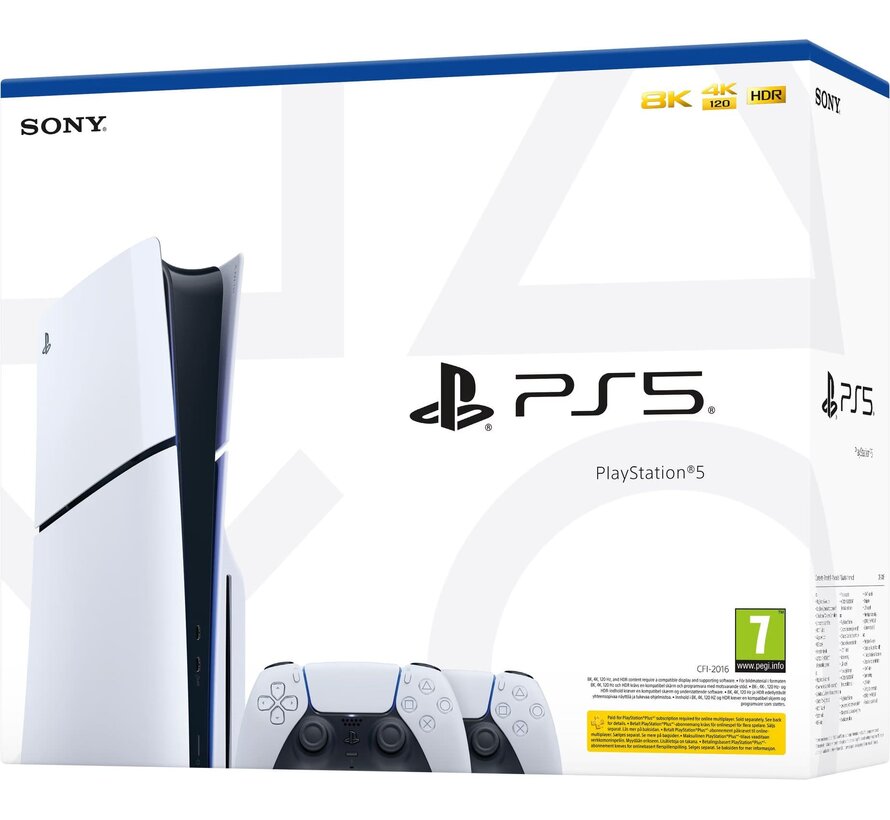 PlayStation 5 Slim Disc Edition + Extra Controller Wit