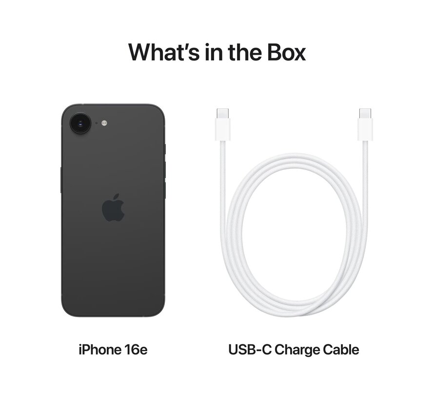 Apple iPhone 16e 128GB Zwart