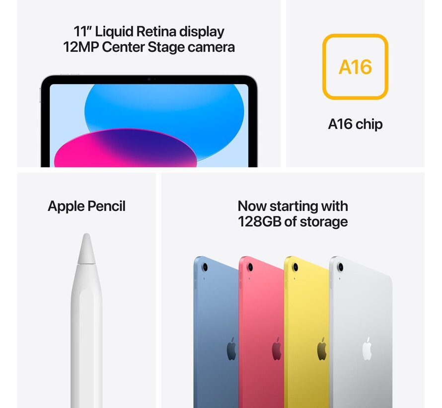 Apple iPad (2025) 11 inch 256GB Wifi Zilver