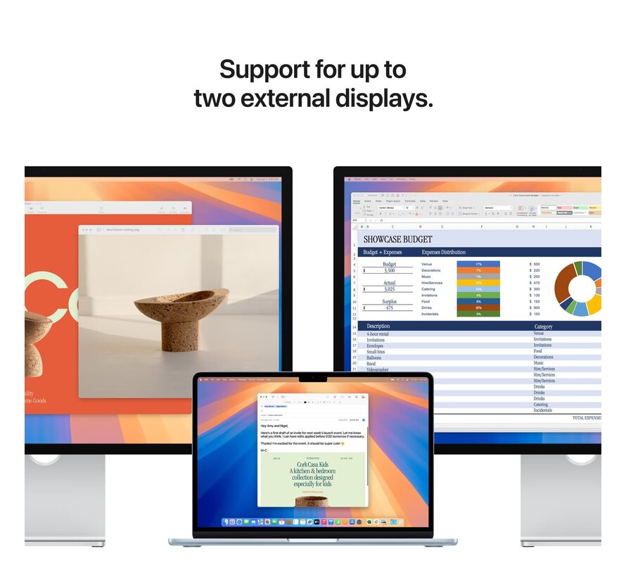 Apple MacBook Air (2025) Zwart - 13.6 inch - Apple M4 8-core GPU - 16GB - 256GB