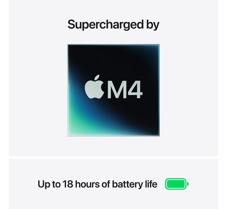 Apple MacBook Air (2025) Zwart - 13.6 inch - Apple M4 8-core GPU - 16GB - 256GB