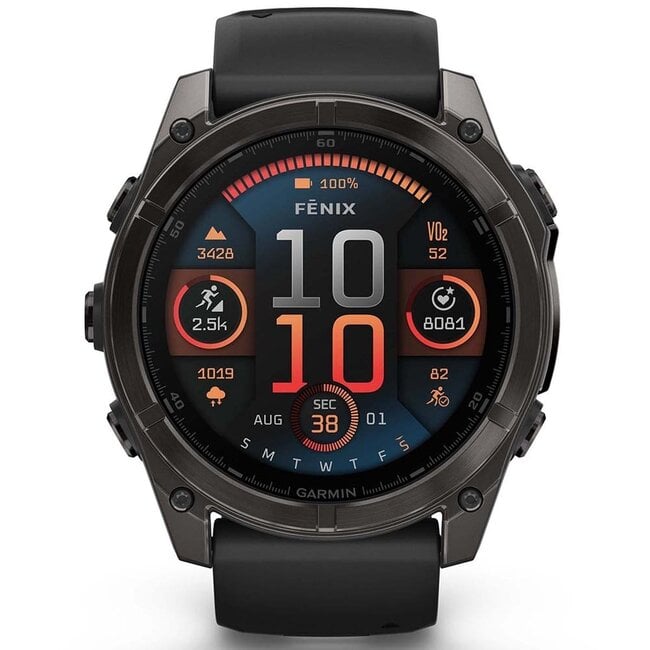 Garmin Fenix 8 Zwart 51mm - Titanium body - Sapphire Glass