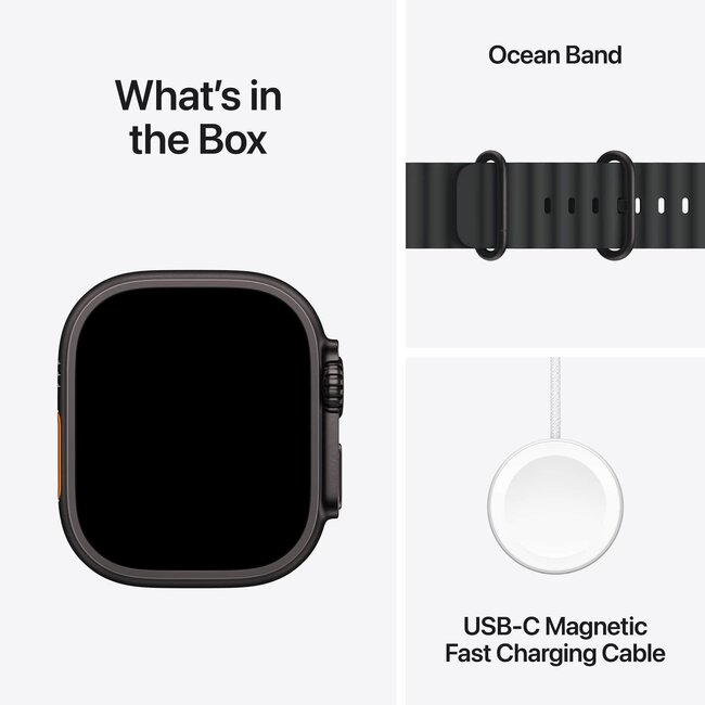 Apple Watch Ultra 3 Cellular 49mm Zwart Ocean Band