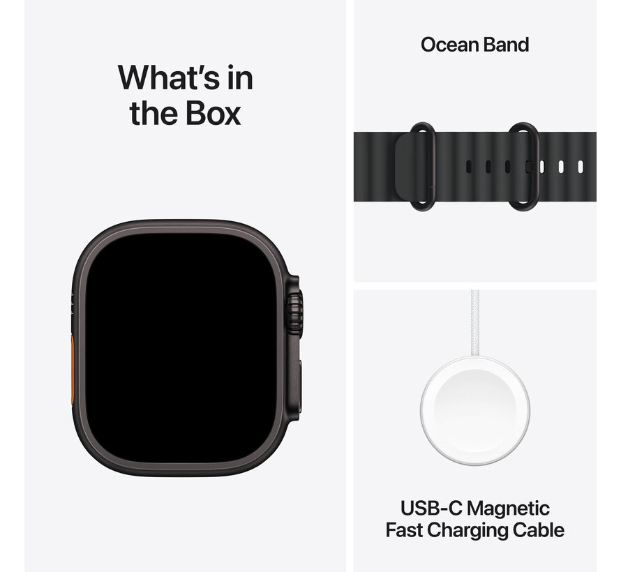 Apple Watch Ultra 3 Cellular 49mm Zwart Ocean Band