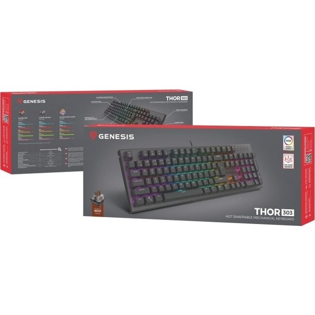 Genesis NKG-2177 Thor 303 Zwart Toetsenbord