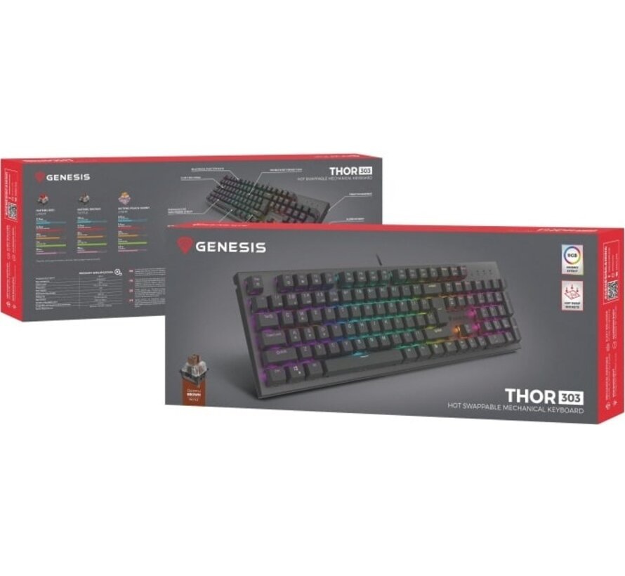 Genesis NKG-2177 Thor 303 Zwart Toetsenbord