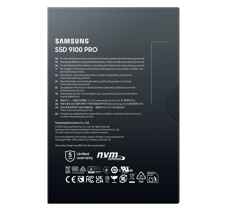 Samsung 9100 Pro 4TB PCIe 5.0 M.2 SSD