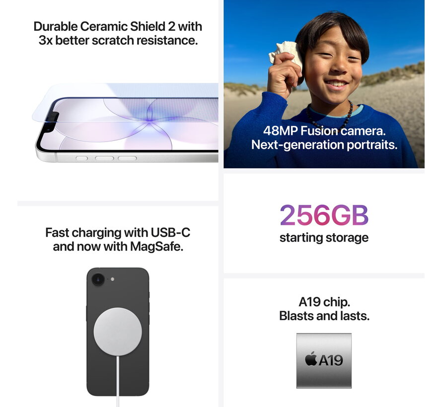 Apple iPhone 17e 256GB Zwart