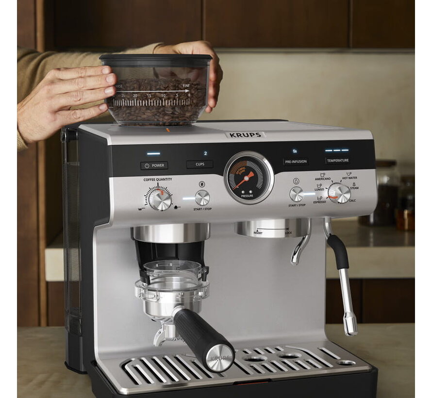 Krups XP801T Precision - Pistonmachine - Aluminium