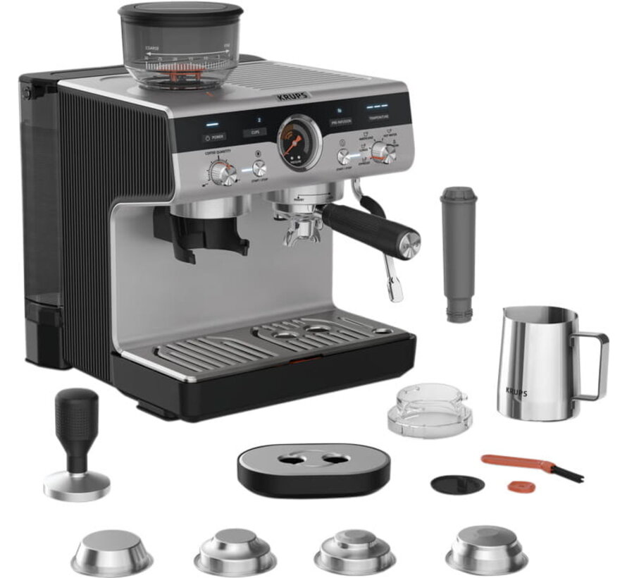 Krups XP801T Precision - Pistonmachine - Aluminium