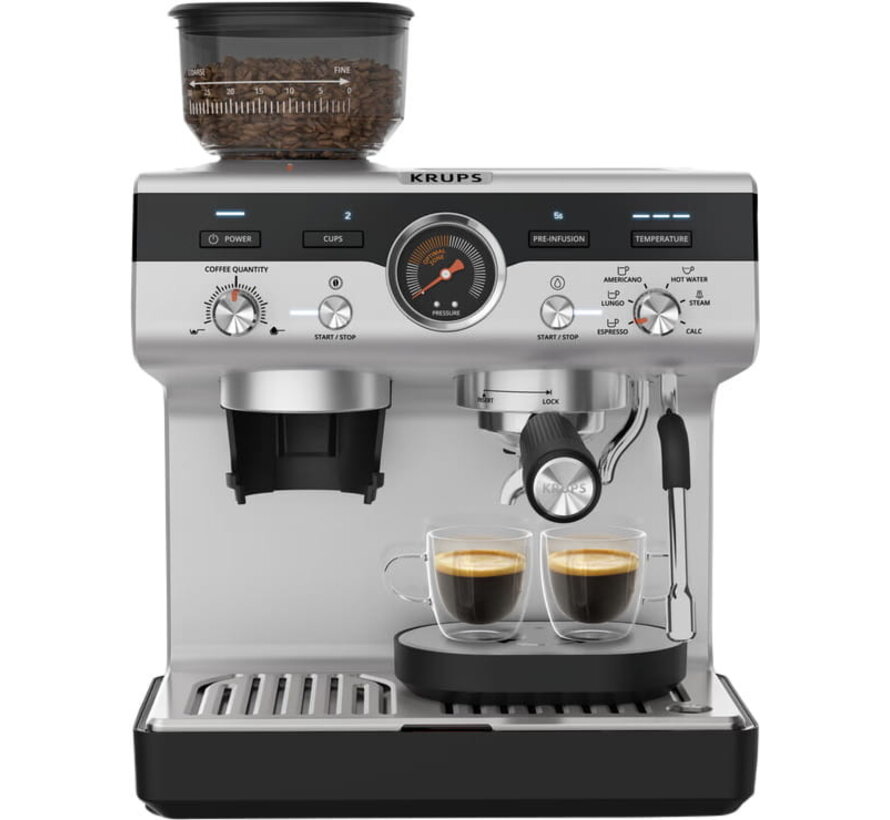 Krups XP801T Precision - Pistonmachine - Aluminium