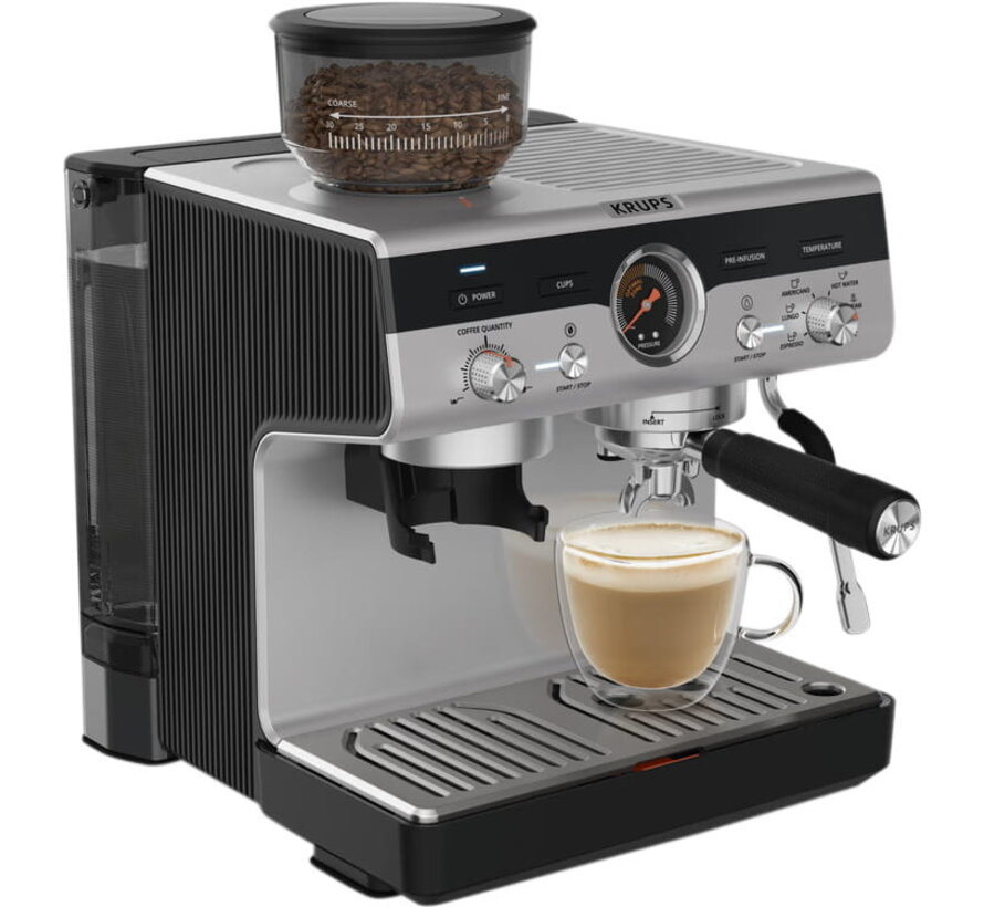 Krups XP801T Precision - Pistonmachine - Aluminium