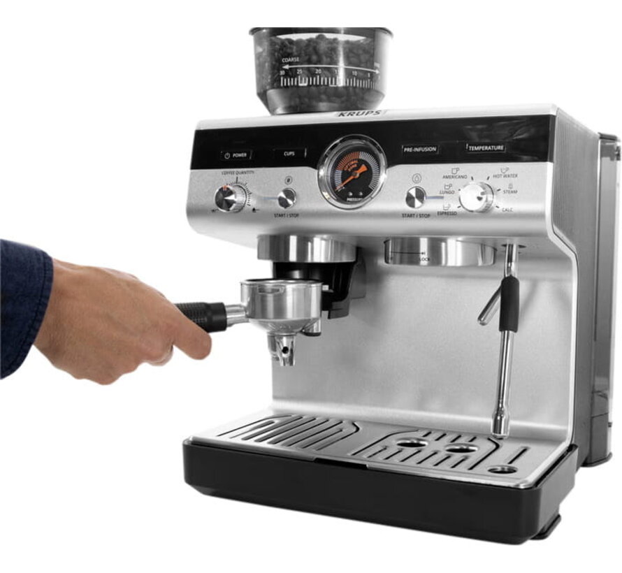 Krups XP801T Precision - Pistonmachine - Aluminium