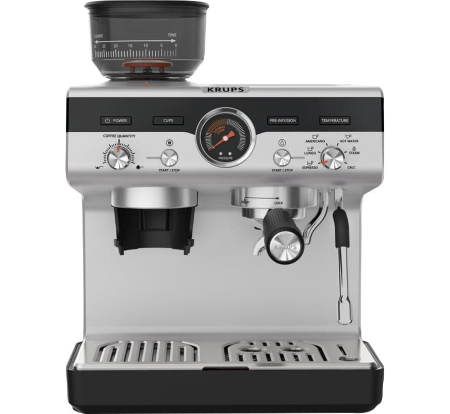 Krups XP801T Precision - Pistonmachine - Aluminium