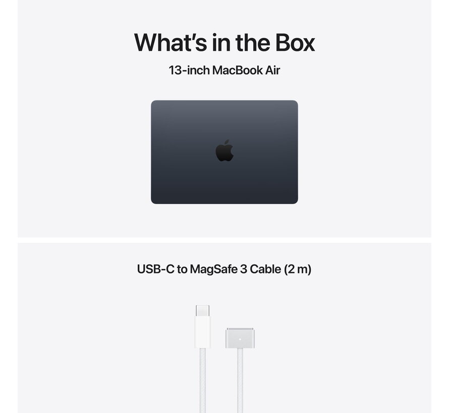 Apple MacBook Air (2026) Zwart - 13 inch - Apple M5 8-core GPU - 16GB - 512GB