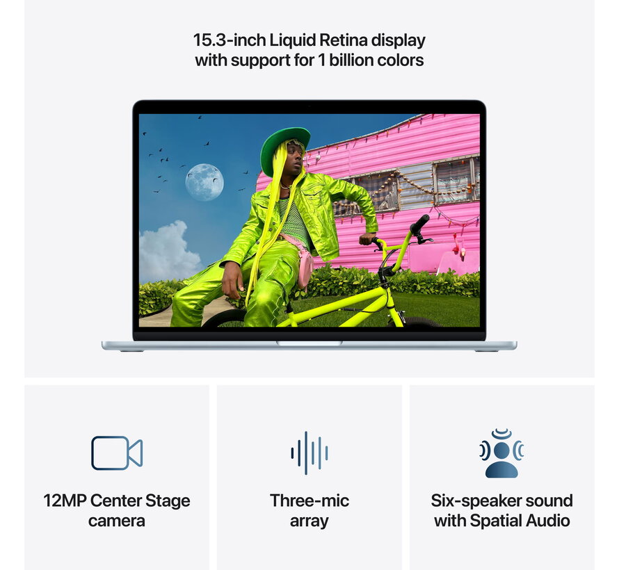 Apple MacBook Air (2026) Blauw - 15 inch - Apple M5 10-core GPU - 24GB - 1TB