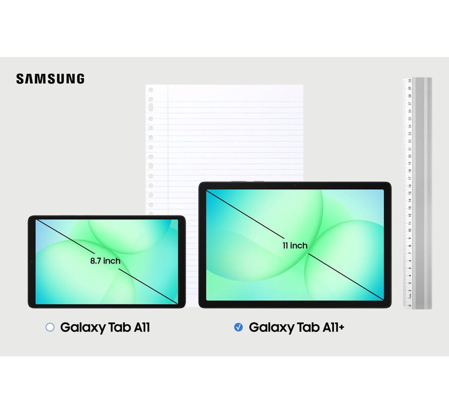 Samsung Galaxy Tab A11 Plus 11 inch 256GB Wifi Grijs