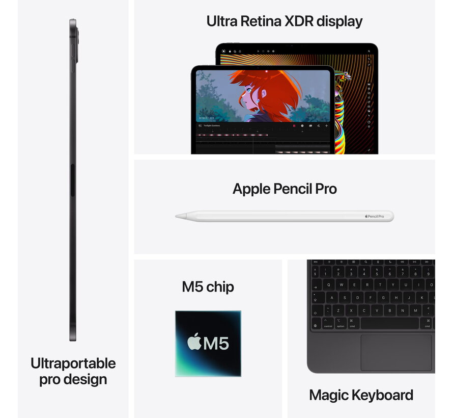 Apple iPad Pro (2025) 13 inch 256GB Wifi Zwart
