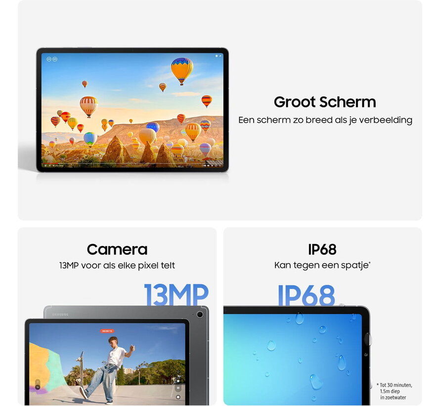 Samsung Galaxy Tab S10 FE+ WiFi 256GB Blauw