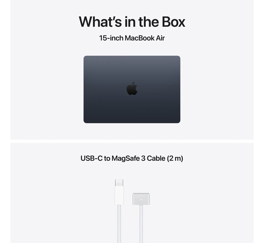 Apple MacBook Air (2026) Zwart - 15 inch - Apple M5 10-core GPU - 16GB - 512GB