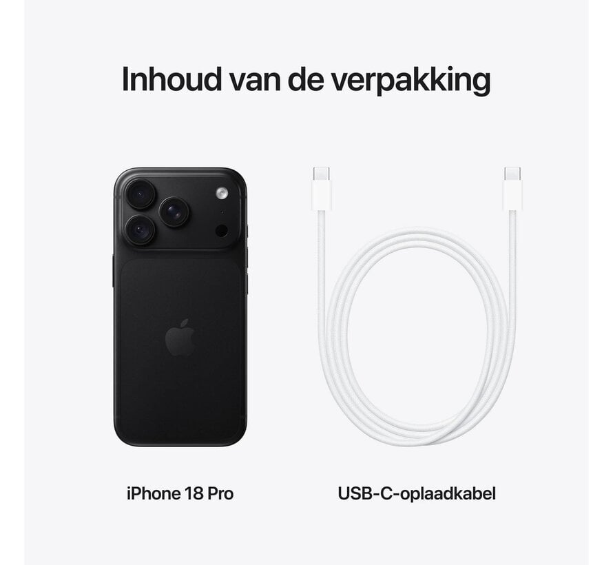 Apple iPhone 18 Pro 512GB Zwart