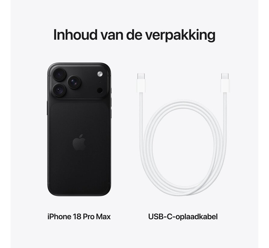 Apple iPhone 18 Pro Max 512GB Zwart