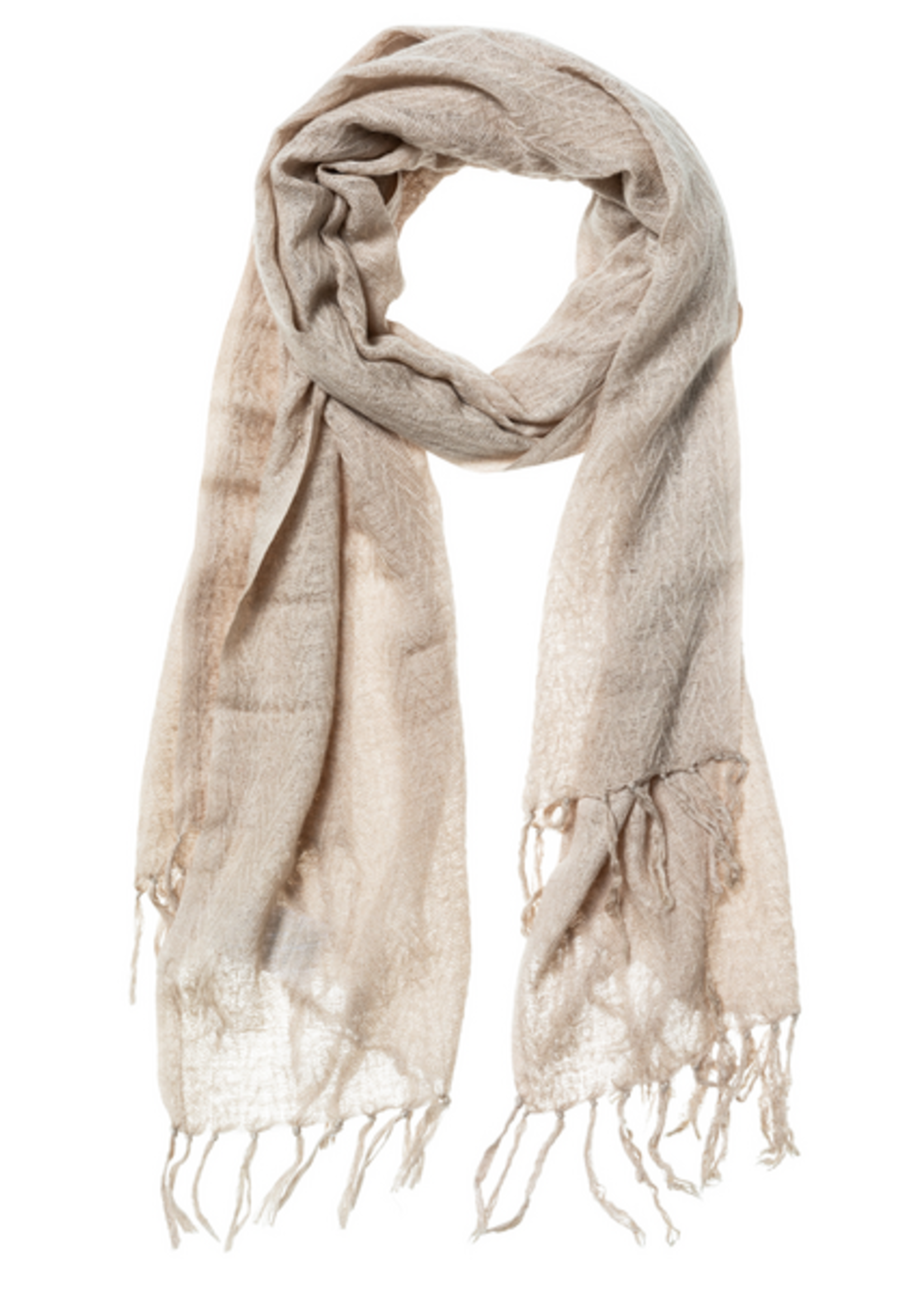 Yaya Yaya, Wool blend scarf with herringbone pattern
