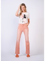 Summum Summum,  Flared pant slubby stretch twill, Peach