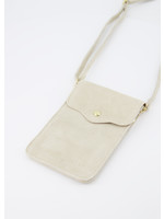 Handtas pona suede crossbodytassen-wit -goudkleurig 02