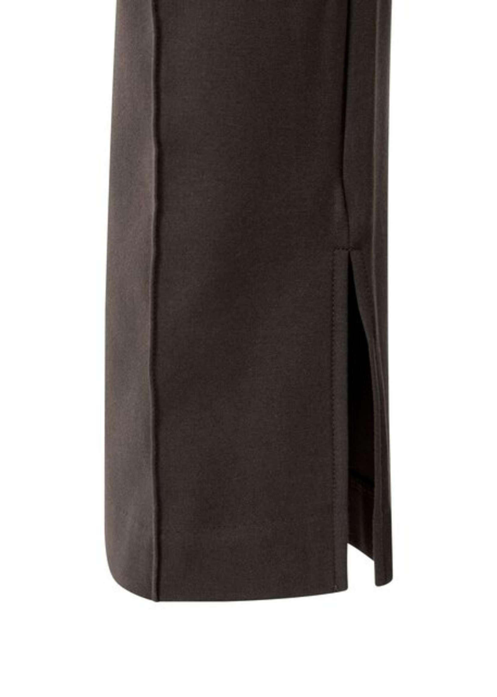 Yaya Yaya, Flare trousers with slit, side pockets and seam detail,  Bristol Black